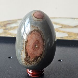 Polished Stone Egg with Stand